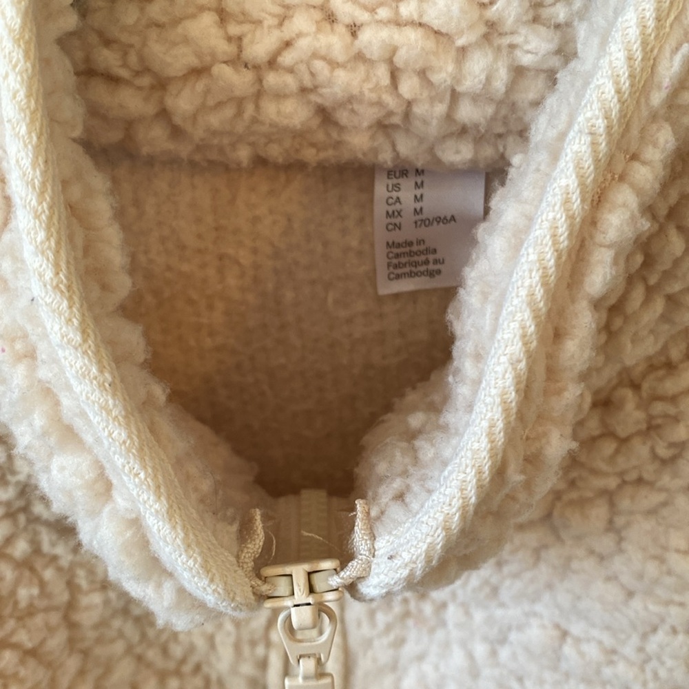 H&M Half-zip Teddy Fleece Sweatshirt - Picture 3 of 6